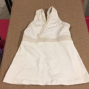 White Lululemon sports bra tank size 4